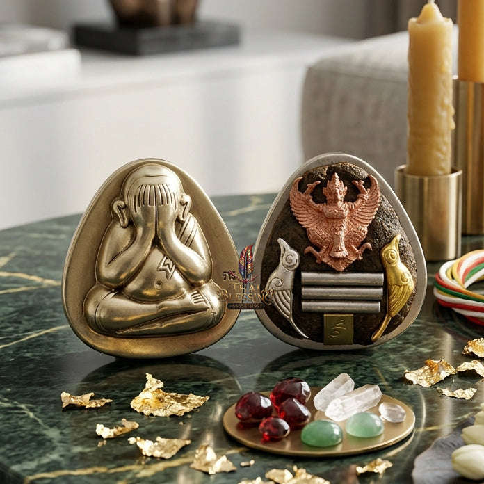 ✨ [Ultimate Wealth Magnet] Sacred Phra Pit Ta "Thung Setthi" Polished Alpaca Talisman – Master-Blessed by Luang Pu Nen Kaew (2013 Rare Relic) Thai Blessing Co By RURUECHA