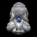 Unlock Supreme Fortune with Luang Pu Jue Amulet - Spiritual Protection Lead Alloy Amulet with Sapphire Core Default Title