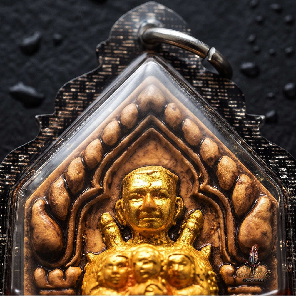 Unstoppable Charm & Wealth Pho Khun Phaen Nang Lom Red Rooster Oil Cased - Luang Ta Ruam Wat Khok Samran 2018 Thai Blessing Co By RURUECHA