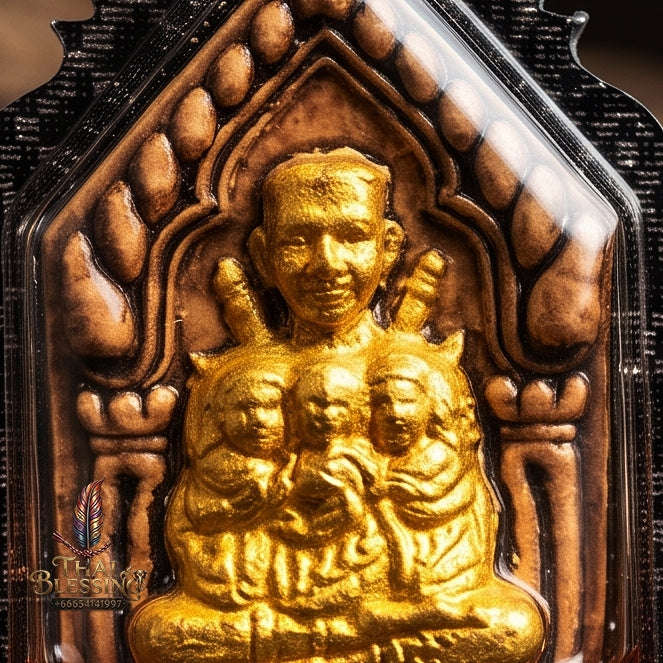 Unstoppable Charm & Wealth Pho Khun Phaen Nang Lom Red Rooster Oil Cased - Luang Ta Ruam Wat Khok Samran 2018 Thai Blessing Co By RURUECHA