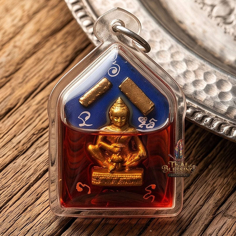 Unstoppable Charm & Wealth Phra Khun Phaen Phrai Kuman Red Rooster Oil Cased - Luang Ta Ruam Wat Khok Samran 2019 Thai Blessing Co By RURUECHA