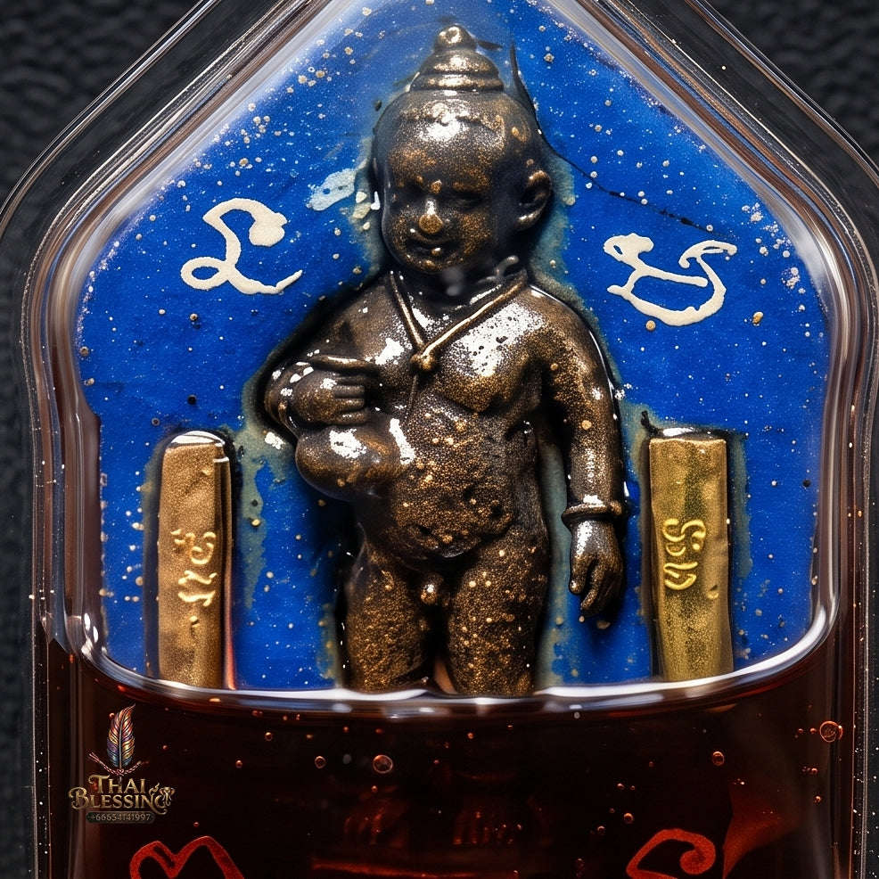 Unstoppable Charm & Wealth Phra Khun Phaen Phrai Kuman Red Rooster Oil Cased - Luang Ta Ruam Wat Khok Samran 2019 Thai Blessing Co By RURUECHA