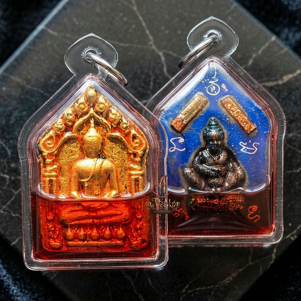 Unstoppable Charm & Wealth Phra Khun Phaen Phrai Kuman Red Rooster Oil Cased - Luang Ta Ruam Wat Khok Samran 2019 Thai Blessing Co By RURUECHA