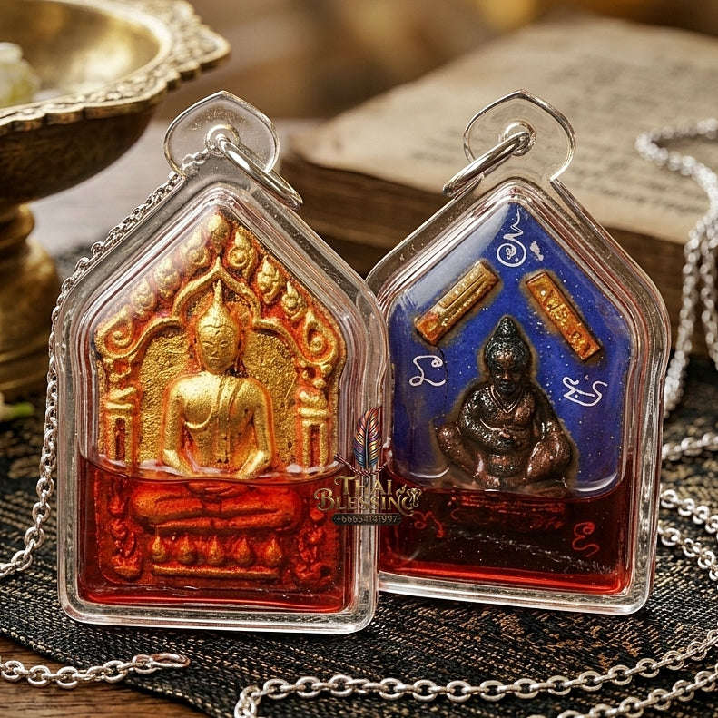 Unstoppable Charm & Wealth Phra Khun Phaen Phrai Kuman Red Rooster Oil Cased - Luang Ta Ruam Wat Khok Samran 2019 Thai Blessing Co By RURUECHA