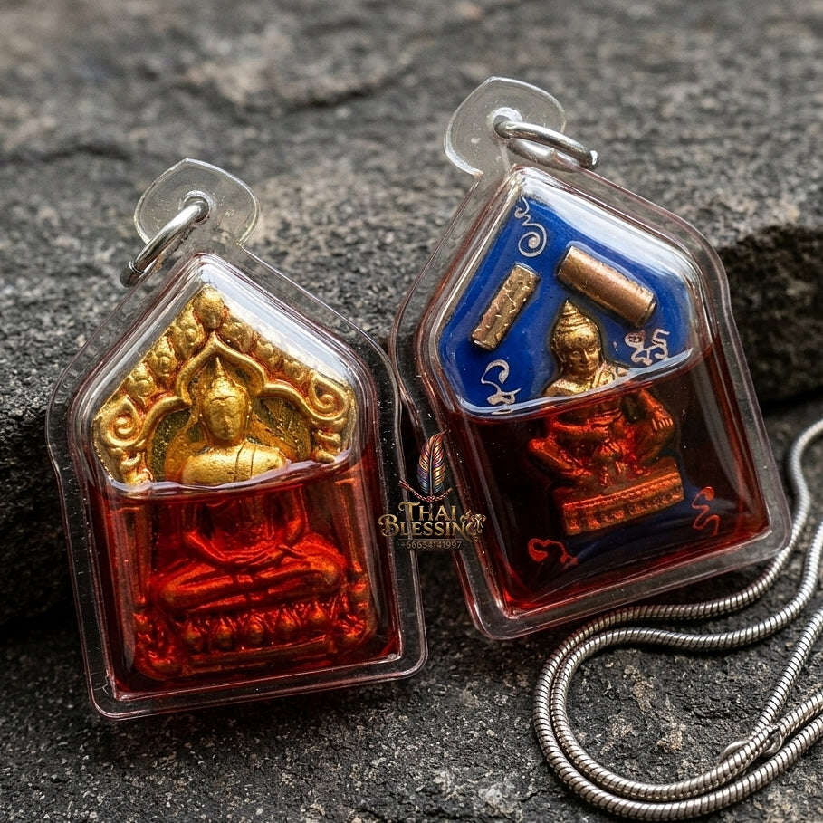 Unstoppable Charm & Wealth Phra Khun Phaen Phrai Kuman Red Rooster Oil Cased - Luang Ta Ruam Wat Khok Samran 2019 Thai Blessing Co By RURUECHA