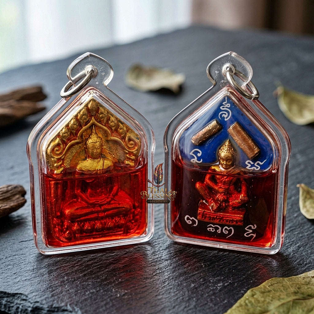 Unstoppable Charm & Wealth Phra Khun Phaen Phrai Kuman Red Rooster Oil Cased - Luang Ta Ruam Wat Khok Samran 2019 Thai Blessing Co By RURUECHA
