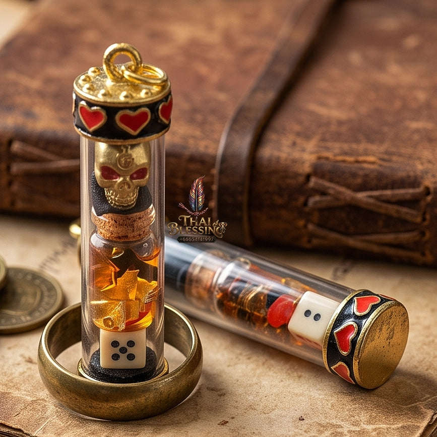 Unstoppable Gambling & High-Stakes Fortune Talisman Takrut Nam Man Phrai Phayon Khot Sian - Achan Nhan Khong 2025 Thai Blessing Co By RURUECHA