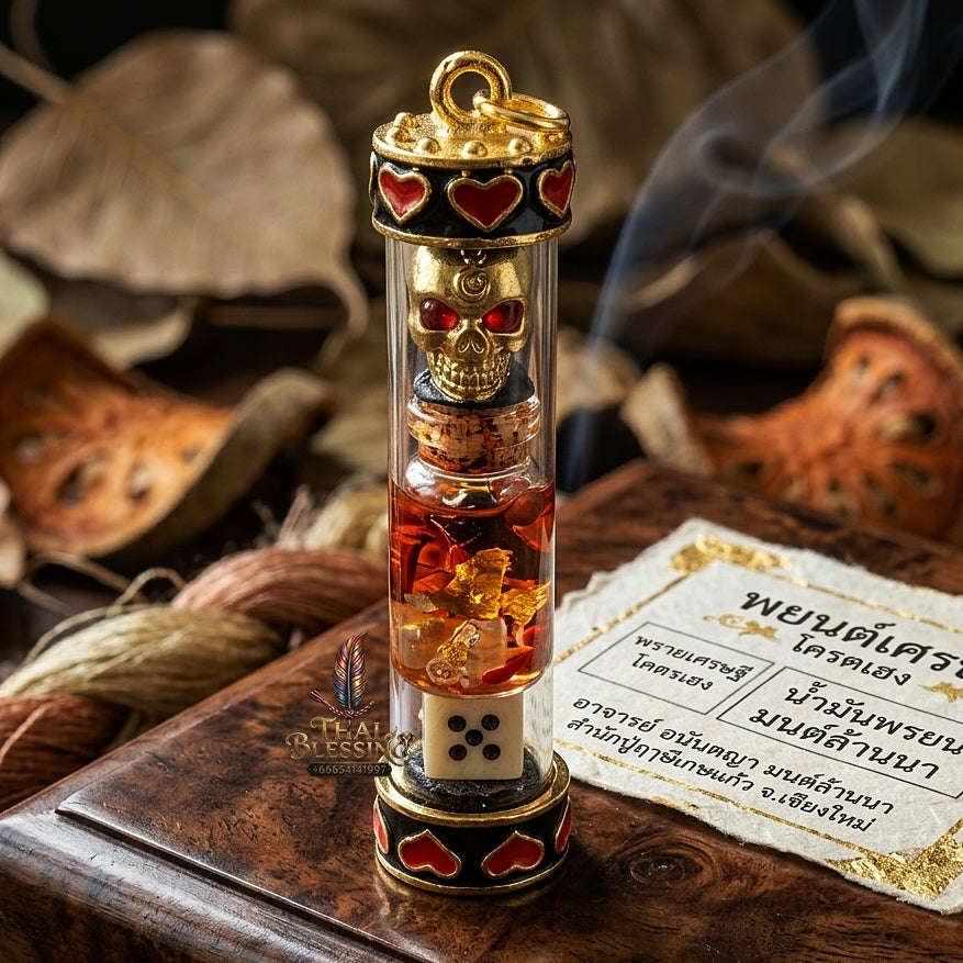 Unstoppable Gambling & High-Stakes Fortune Talisman Takrut Nam Man Phrai Phayon Khot Sian - Achan Nhan Khong 2025 Thai Blessing Co By RURUECHA