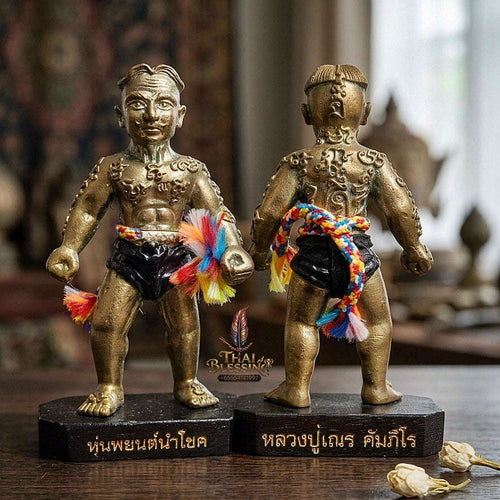 Unstoppable Luck & Guardian Spirit Effigy Hoon Payon Muen Han Nam Chok Master Statue - Luang Pu Nen Kaeo 2008 Thai Blessing Co By RURUECHA