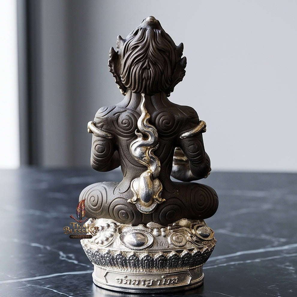 Unstoppable Luck & Wealth Beast Si Hu Ha Ta Ruay Neua Fah Black Silver Accent - Phra Khru Palad Thanaphat 2023 Thai Blessing Co By RURUECHA