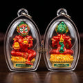 Unstoppable Luck & Wealth Beast Si Hu Ha Ta Ruay Neua Fah Red Enamel Gold - Phra Khru Palad Thanaphat 2023 Thai Blessing Co By RURUECHA