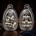 Unstoppable Luck & Wealth Beast Si Hu Ha Ta Ruay Neua Fah Silver Satin - Phra Khru Palad Thanaphat 2023 Thai Blessing Co By RURUECHA