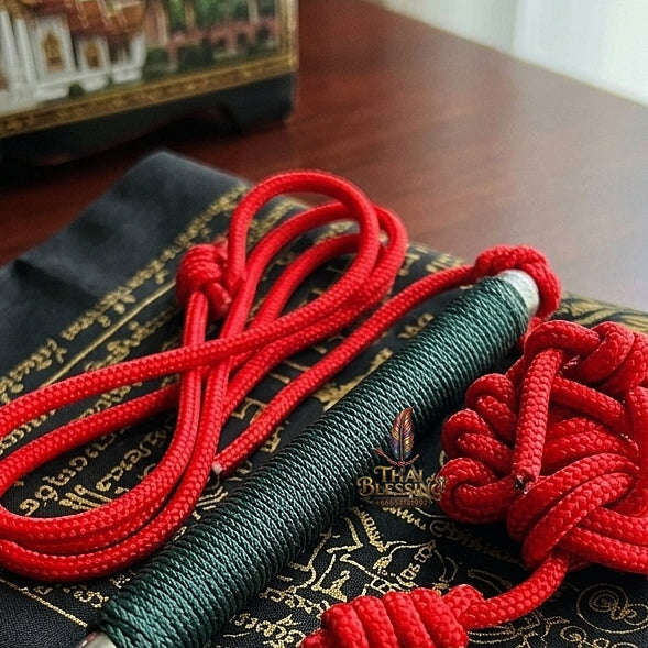 Unstoppable Universal Protection & 28 Buddhas Takrut Waist Cord - Luang Pu Im Wat Thung Na Mai Thai Blessing Co By RURUECHA