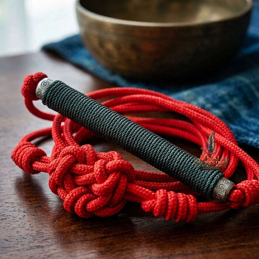 Unstoppable Universal Protection & 28 Buddhas Takrut Waist Cord - Luang Pu Im Wat Thung Na Mai Thai Blessing Co By RURUECHA