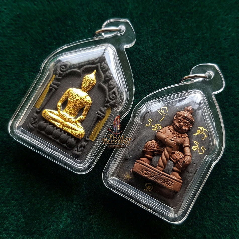 Unstoppable Victory & Protection Phra Khun Phaen Prap Man with Thao Wet Suwan - Achan Phun Phetchabun 2019 Thai Blessing Co By RURUECHA