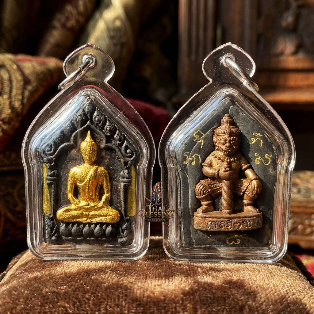 Unstoppable Victory & Protection Phra Khun Phaen Prap Man with Thao Wet Suwan - Achan Phun Phetchabun 2019 Thai Blessing Co By RURUECHA