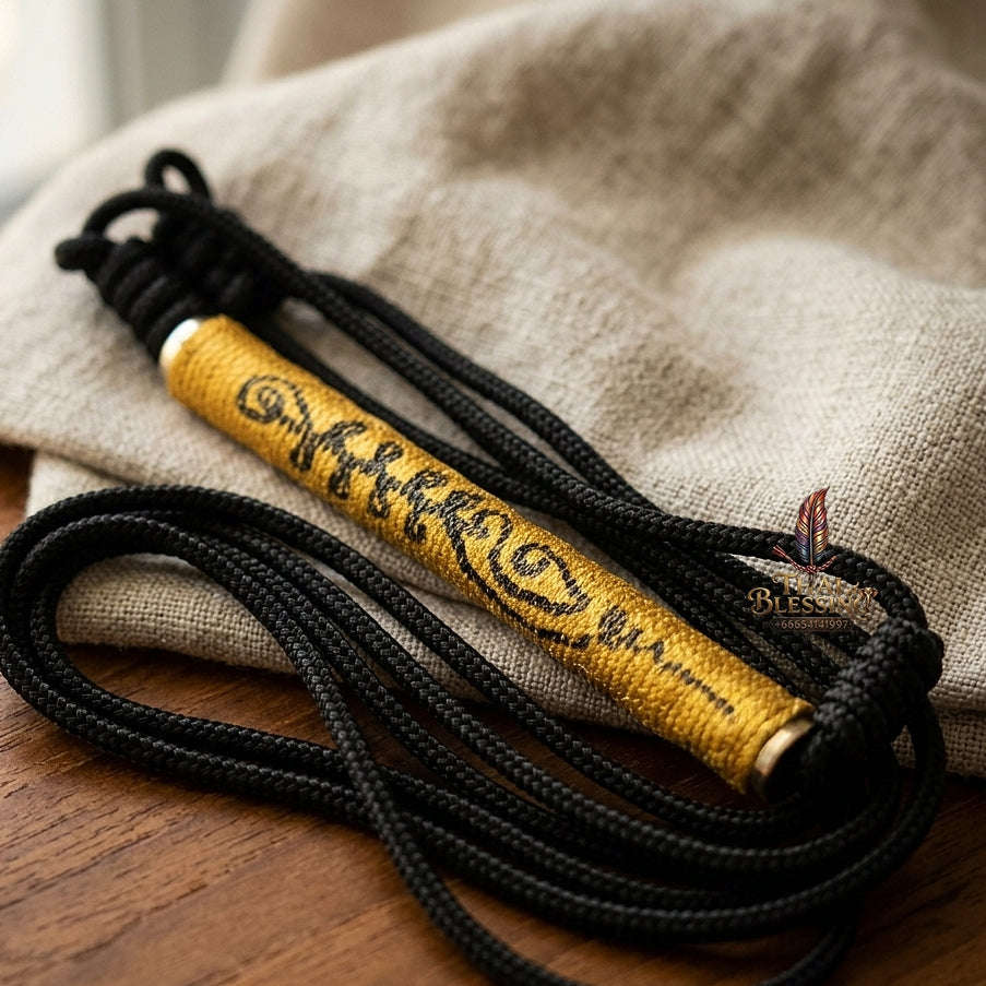 Unstoppable Wealth, Copper Boar & Invulnerability Takrut Phaya Moo Thong Daeng + Maha Ut Waist Cord - Luang Pu Im Wat Thung Na Mai Thai Blessing Co By RURUECHA