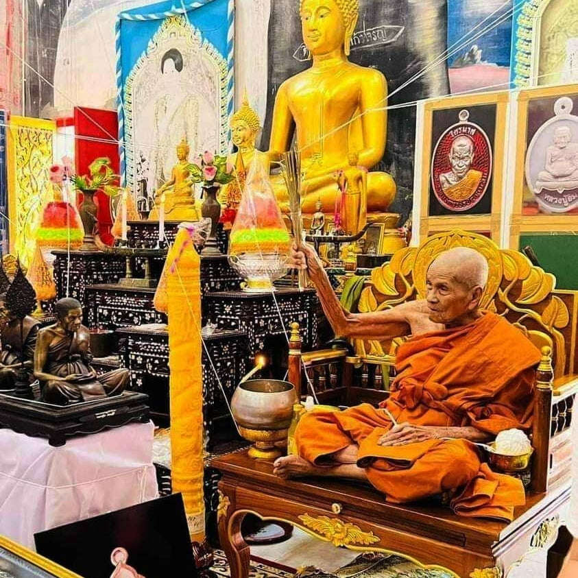 Unstoppable Wealth, Copper Boar & Invulnerability Takrut Phaya Moo Thong Daeng + Maha Ut Waist Cord - Luang Pu Im Wat Thung Na Mai Thai Blessing Co By RURUECHA
