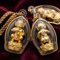 Unstoppable Wealth & Fortune Beast Si Hu Ha Ta Lum Sum Gold Plated - Kruba Kham Fan Wat Kor Chok 2025 Thai Blessing Co By RURUECHA