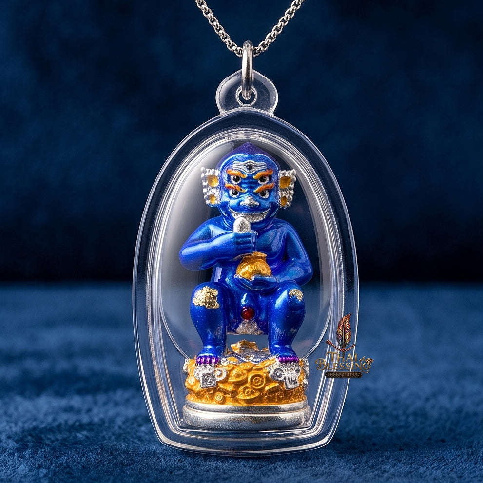 Unstoppable Wealth & Fortune Beast Si Hu Ha Ta Lum Sum Silver Enamel - Kruba Kham Fan Wat Kor Chok 2025 Thai Blessing Co By RURUECHA
