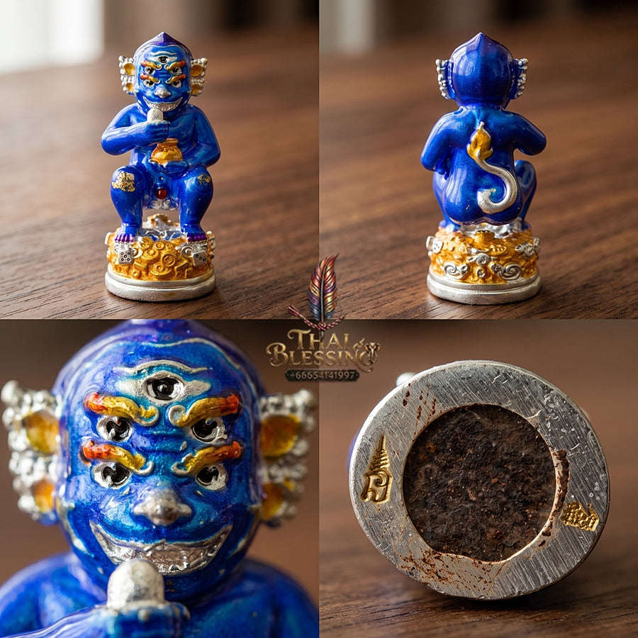 Unstoppable Wealth & Fortune Beast Si Hu Ha Ta Lum Sum Silver Enamel - Kruba Kham Fan Wat Kor Chok 2025 Thai Blessing Co By RURUECHA