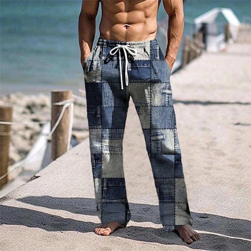 ✨ Urban Breeze 3D Color-Block Plaid Summer Shorts: Men's High-Definition Graphic Beachwear & Relaxed Elastic-Waist Vacation Trousers (2026 Summer Collection) SJC04J2025051TH