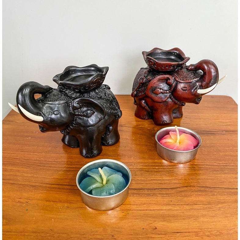 Handcrafted Elephant Tea Light Holder - Unique Home Decor Accent