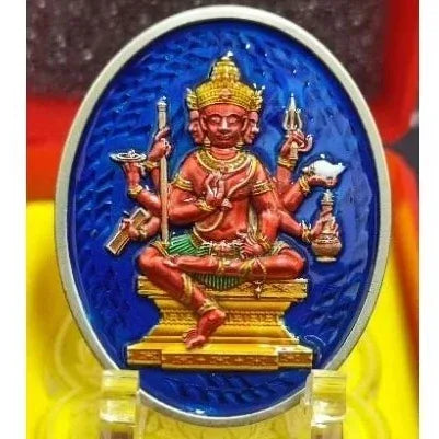 Phra Phrom Medal for Wishes - Nine Rounds Medal for Wish Fulfillment and Desired Protection