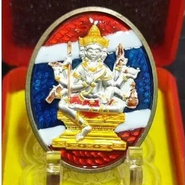 Phra Phrom Medal for Wishes - Nine Rounds Medal for Wish Fulfillment and Desired Protection