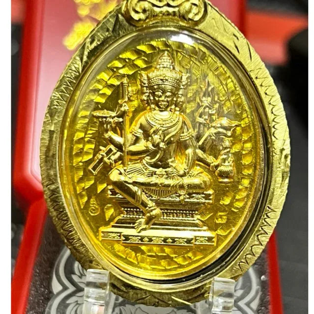Phra Phrom Medal for Wishes - Nine Rounds Medal for Wish Fulfillment and Desired Protection