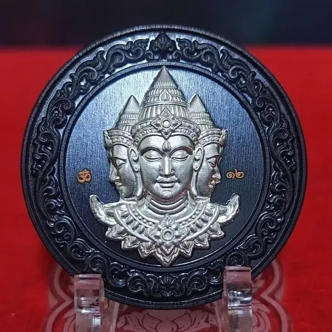 Unleash Divine Blessings with the Sacred Brahma Good Fortune Medal for Prosperity