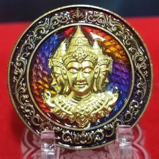 Unleash Divine Blessings with the Sacred Brahma Good Fortune Medal for Prosperity