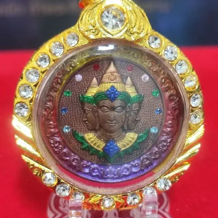 Unleash Divine Blessings with the Sacred Brahma Good Fortune Medal for Prosperity
