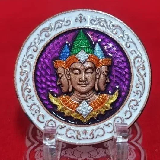 Unleash Divine Blessings with the Sacred Brahma Good Fortune Medal for Prosperity
