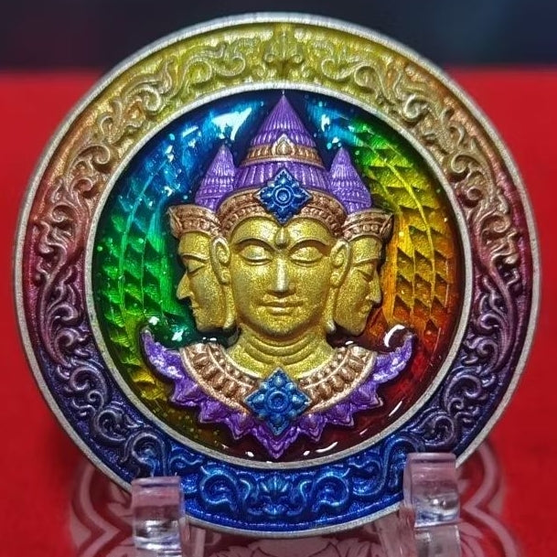 Unleash Divine Blessings & Prosperity – Sacred Brahma Good Fortune Medal