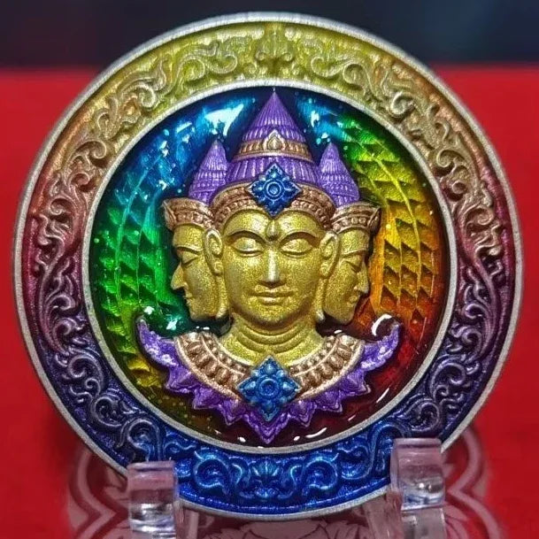 Unleash Divine Blessings with the Sacred Brahma Good Fortune Medal for Prosperity