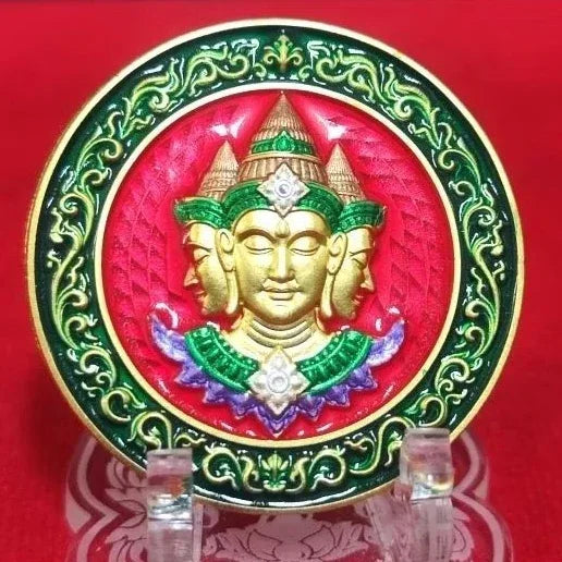 Unleash Divine Blessings with the Sacred Brahma Good Fortune Medal for Prosperity