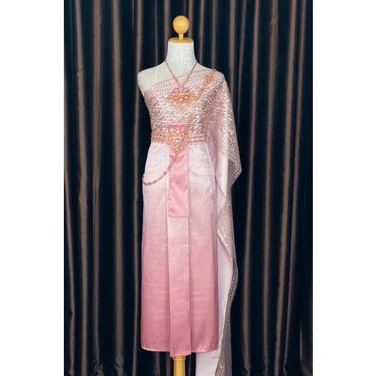 One-Sake.com Thai Bridal Outfit Set with Traditional Design One-Sake.com Order to make a large size set / Inform the seller's size Only set / Inform the seller's size Accessories / Inform the seller's size Only set / Inform the seller's size-Accessories / Inform the seller's size-Order to make a large size set / Inform the seller's size-