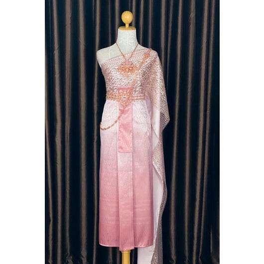 Thai Bridal Outfit Set with Traditional Design