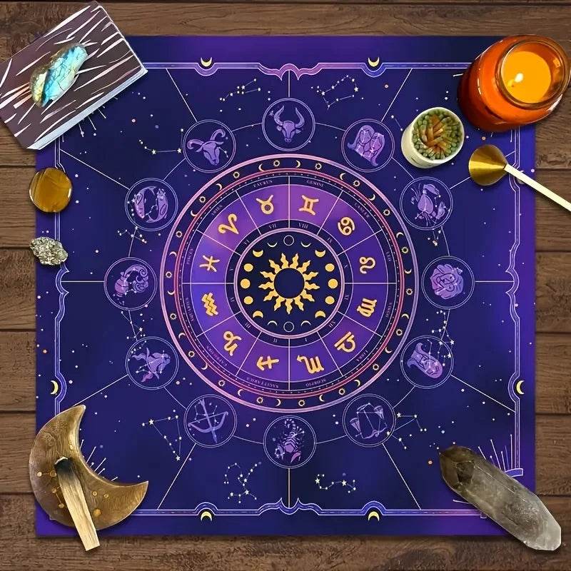 Tarot Tablecloth Sun Moon Design - VIKAMA Sun and Moon Tarot Magic YLB-330