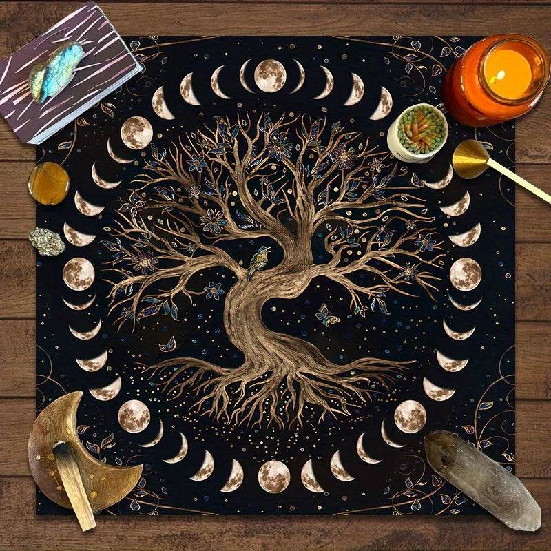 Tarot Tablecloth Sun Moon Design - VIKAMA Sun and Moon Tarot Magic YLB-333
