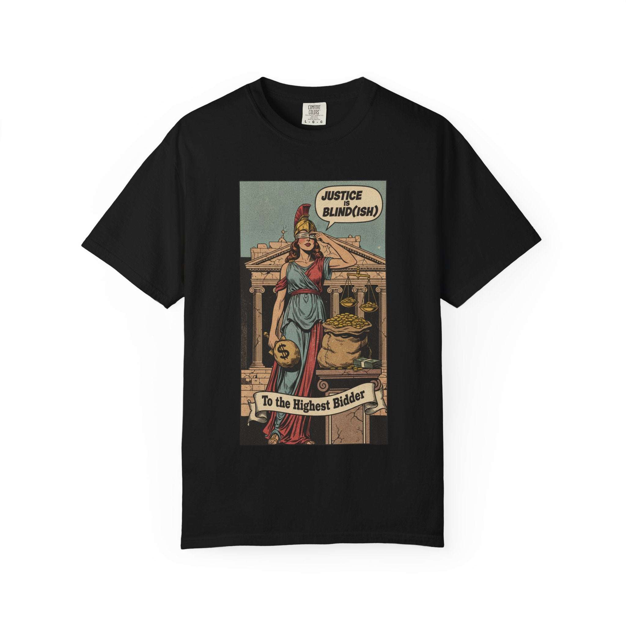 Vintage Satirical T-Shirt | Political Theater & System is Rigged Retro Tee | Sarcastic Dark Humor Shirt | Unisex Premium Cotton Graphic Tee Black
