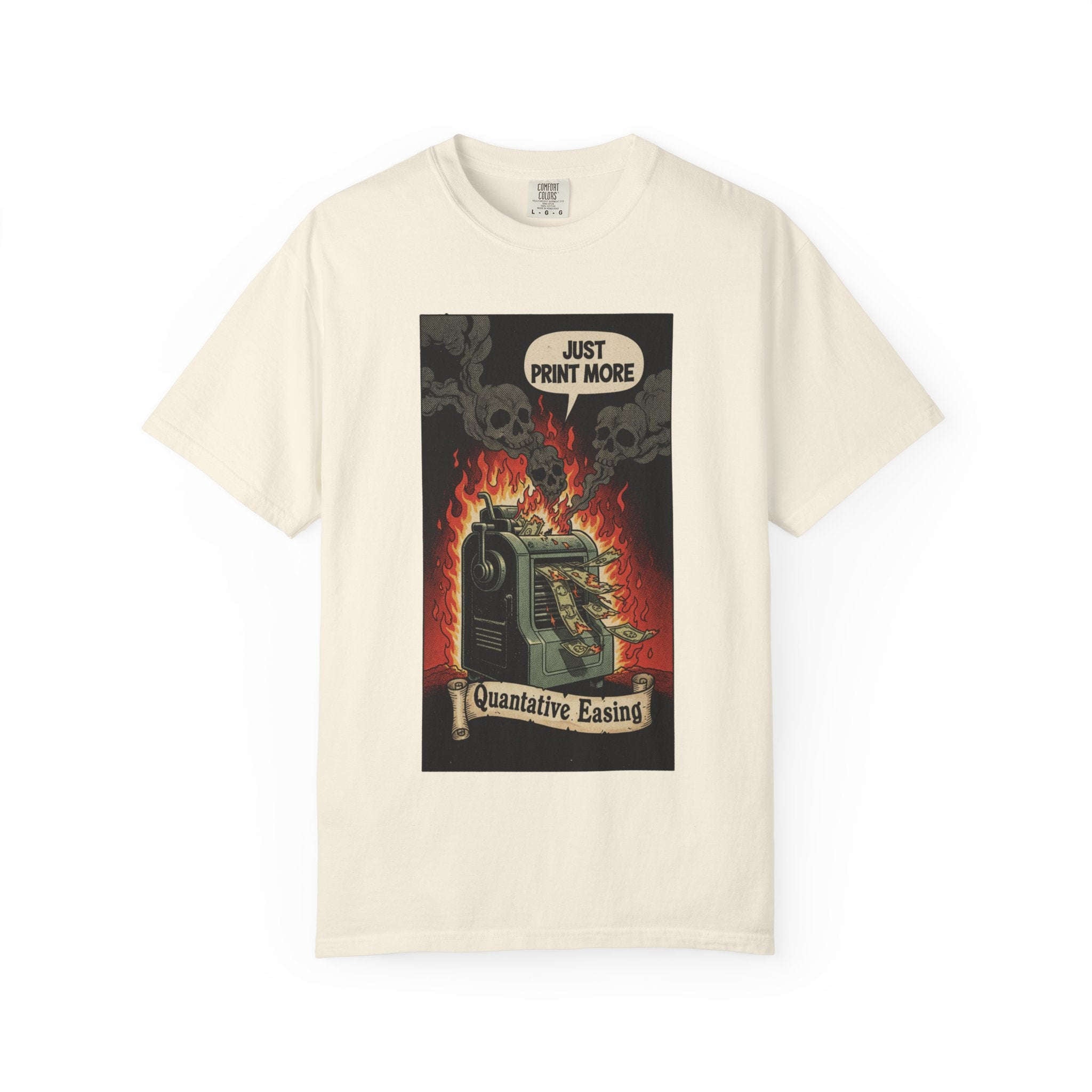Vintage Satirical T-Shirt | Political Theater & System is Rigged Retro Tee | Sarcastic Dark Humor Shirt | Unisex Premium Cotton Graphic Tee Ivory