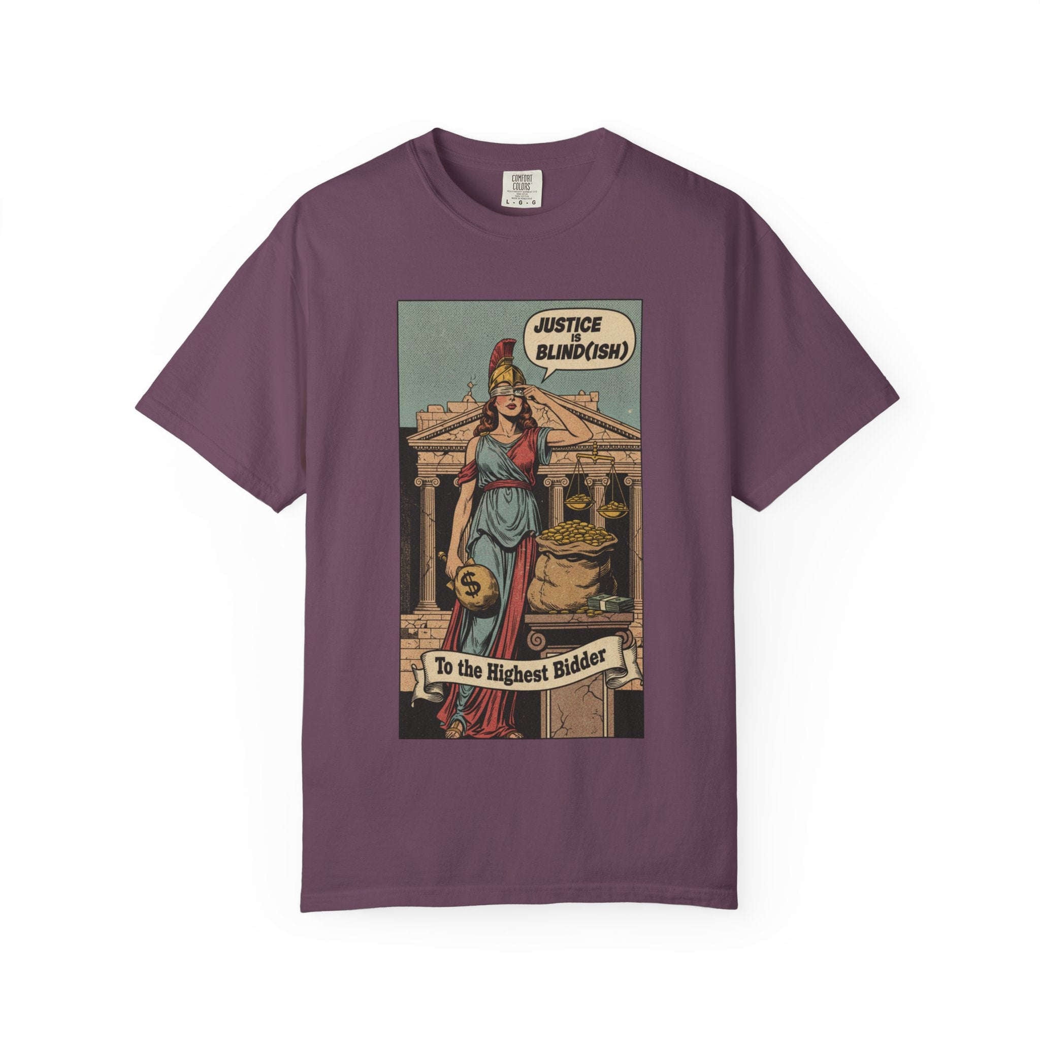 Vintage Satirical T-Shirt | Political Theater & System is Rigged Retro Tee | Sarcastic Dark Humor Shirt | Unisex Premium Cotton Graphic Tee Berry