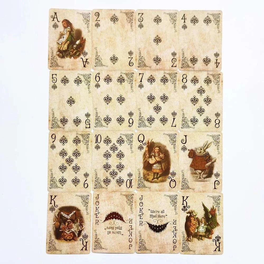 🃏 Vintage Style Alice in Wonderland Playing Cards – Classic Poker Deck | Retro Board Game & Magic Card Set | Free Shipping