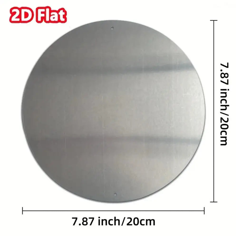 Vintage Wiccan Pentagram Metal Sign – 20x20 cm Carved Circular Plaque for Sacred Altar and Gothic Home Decoration