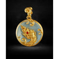 Naga Bam Amulet Thailand - Gold-Plated Jade Charm for Protection and Prosperity Default Title