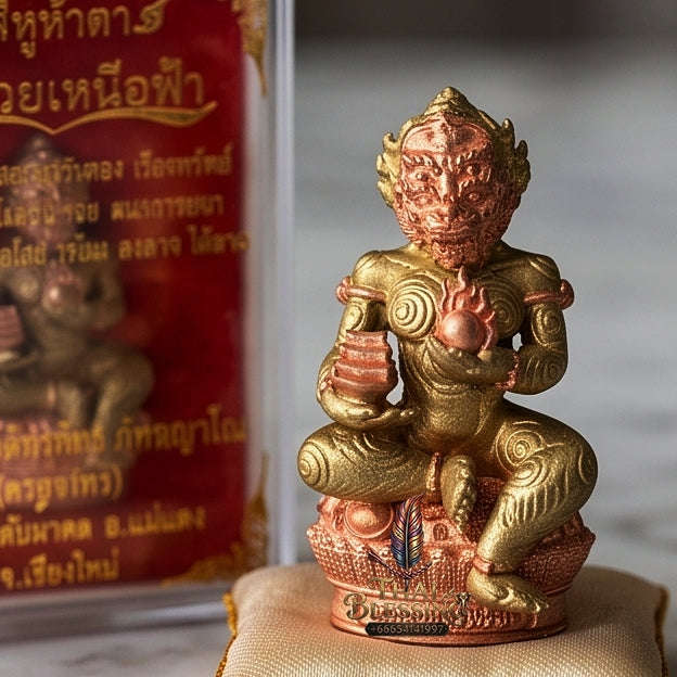 Wealth & Luck Si Hu Ha Ta Ruay Neua Fah Thong Thewarit 2K - Phra Khru Palad Thanaphat 2023 Thai Blessing Co By RURUECHA