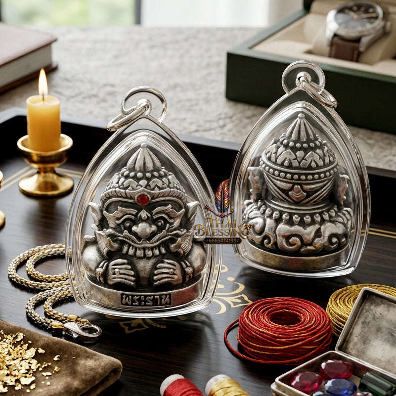 ✨ [Wealth-Multiplier] Sacred Phra Rahu "Billionaire’s Fortune" Satin-Plated Bronze Talisman – Master-Blessed by Luang Pu Rod, Wat Khok Krom (2021 Edition) Thai Blessing Co By RURUECHA