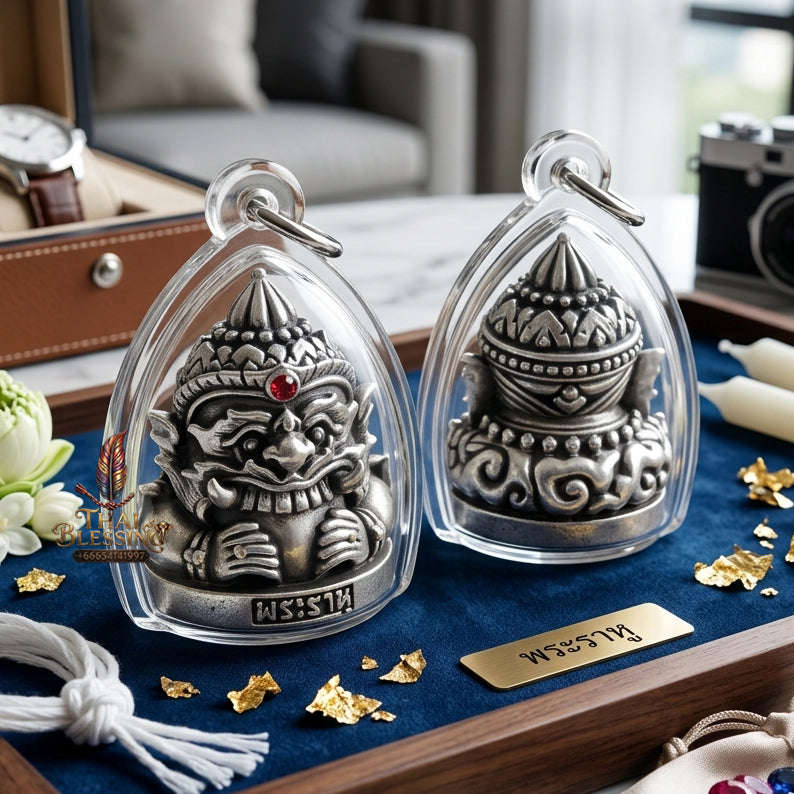 ✨ [Wealth-Multiplier] Sacred Phra Rahu "Billionaire’s Fortune" Satin-Plated Bronze Talisman – Master-Blessed by Luang Pu Rod, Wat Khok Krom (2021 Edition) Thai Blessing Co By RURUECHA